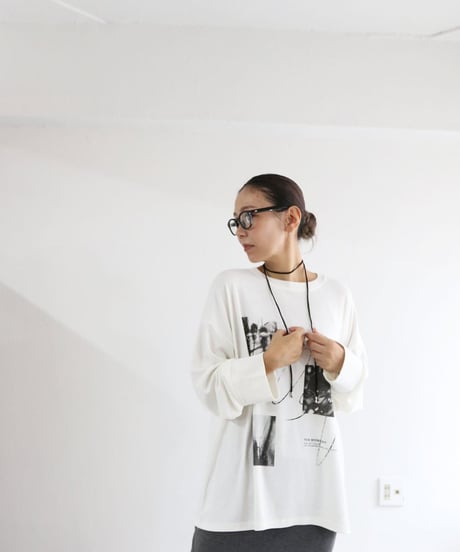LOST PHOTOプリントロングTシャツ