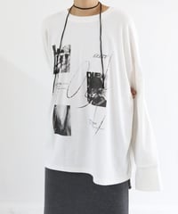 LOST PHOTOプリントロングTシャツ