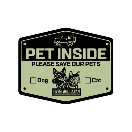 OVERLAND JAPAN  PET AND CHILD INSIDE STICKER