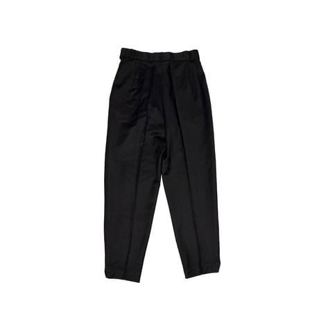 【USED】90's GIVENCHY PARIS Made in France Wool & Cashmere 2-Tuck Tapered Trousers