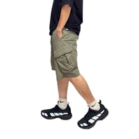 【USED】00's NIKE Ripstop Diagonal Pocket Cargo Shorts Olive