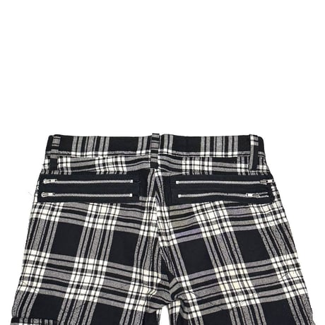 【USED】90's-00's 666 Black & White Plaid Bondage Pants