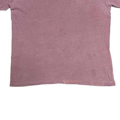 【USED】90's Hanes Embroidered Logo Garment Dyed T-shirt Dusty Pink