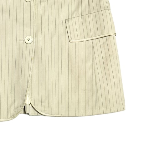 【USED】70's TED LAPIDUS Pinstripe Tailored Jacket Ivory