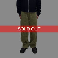 【USED】00's DOLCE & GABBANA Olive Green Wide-Leg Work Pants with Contrast Stitching