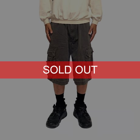 【USED】00's HOBO DENIM Tactical Zip Cargo Baggy Shorts