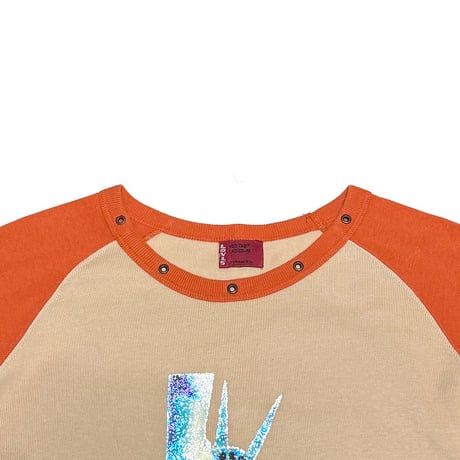 【USED】00's Levi’s RED TAB Rhinestone Statue of Liberty Raglan Long Sleeve T-shirt
