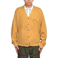 【USED】60's IZOD LACOSTE Acrylic Knit Cardigan Mustard Made in USA