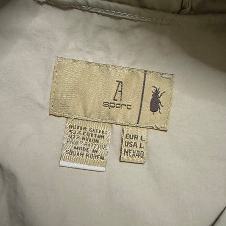 【USED】90's-00's A Sport Technical Hooded Anorak Vest Beige