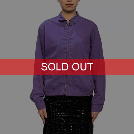 【USED】90's Polo by Ralph Lauren Garment-Dyed Swing Jacket Purple