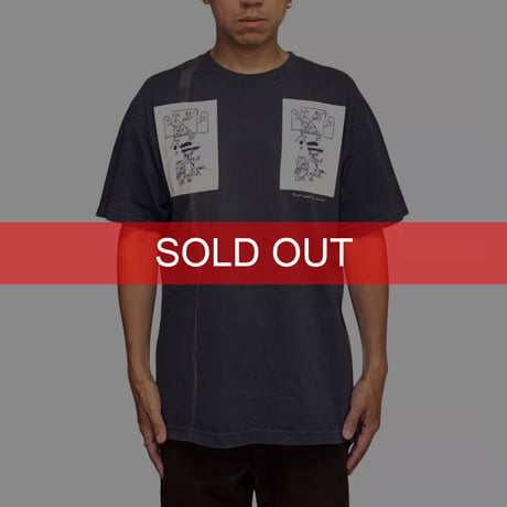 【USED】2010's Mark Gonzales “To Be A Poet...” Faded Art T-shirt