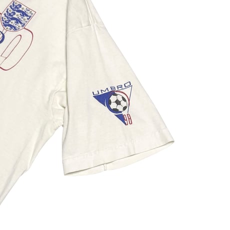 【USED】90's UMBRO England Soccer France ’98 Football Graphic T-shirt