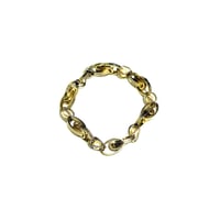 【USED】50's-60's Mid-Century Geometric Link & Caged Pearl Bracelet