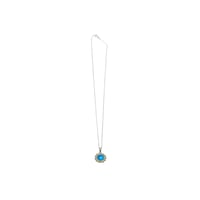 【BOOMBABA BOUTIQUE】(No.26)Sterling w/ Turquoise Flower Necklace 925 sterling silver; turquoise