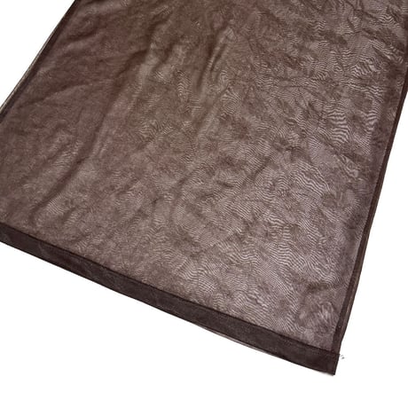 【USED】90's DKNY Sheer Mesh Sleeveless Long Dress Brown