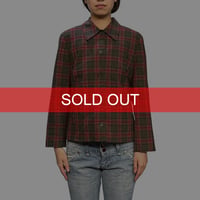 【USED】90's CLICHY Tartan Plaid Short Jacket Made in Canada
