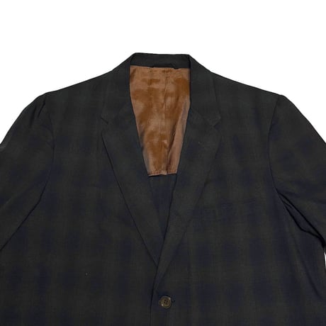 【USED】60's-70's Penney’s TOWNCRAFT Dark Plaid Tailored Jacket