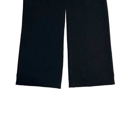 【USED】00's CHANEL UNIFORM Wide Flared Trousers Black