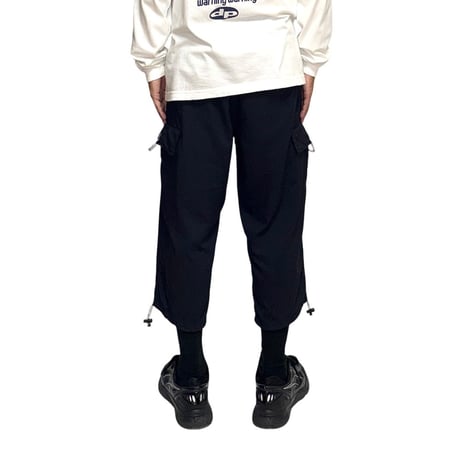 【USED】REVOLVER 2002SS Cropped Nylon Cargo Pants Black