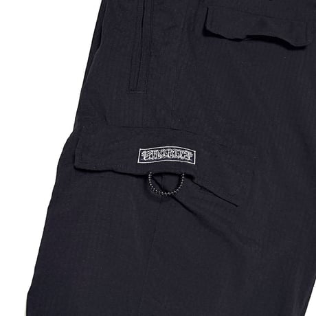 【USED】REVOLVER 2002SS Cropped Nylon Cargo Pants Black