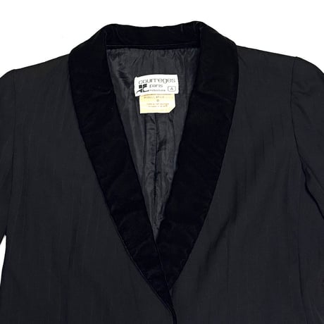 【USED】60's Courrèges Paris Velvet Collar Smoking Jacket Made in France