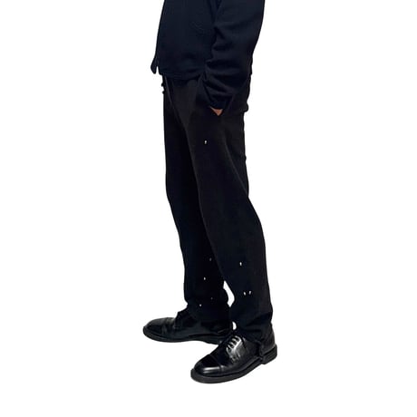 【USED】1017 ALYX 9SM 21AW–22SS Studded Destroyed Sweat Track Pants Black