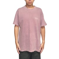 【USED】90's Hanes Embroidered Logo Garment Dyed T-shirt Dusty Pink