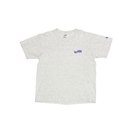 【USED】90's Life’s a Beach Rainbow Back Logo Print T-shirt Heather Grey