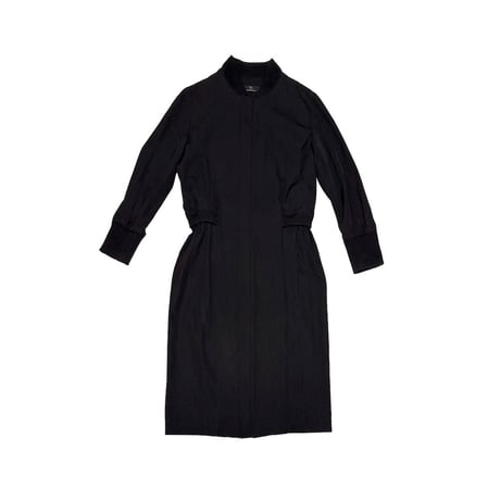【USED】00's Y’s Yohji Yamamoto 2007ss Bomber × Skirt Docking Zip Coat Black
