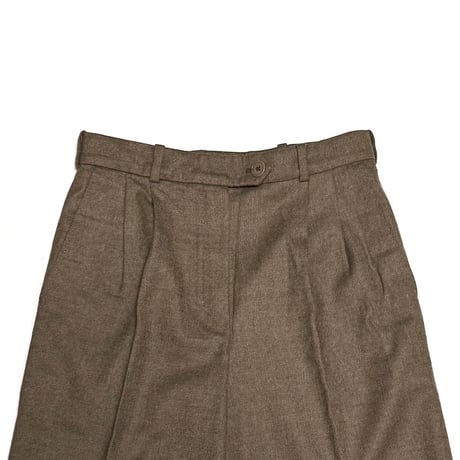 【USED】00's HERMÈS by Jean Paul Gaultier 2-Tuck Virgin Wool Wide Trousers