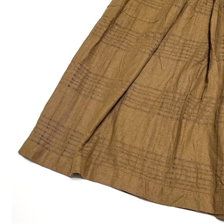 【USED】ISSEY MIYAKE 1985SS Open-Weave Silk Gathered Skirt