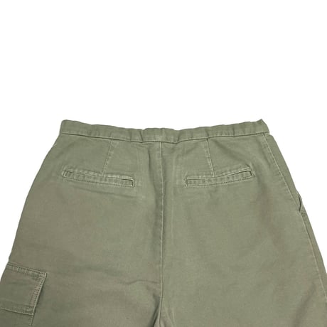 【USED】90's-00's GAP Single Cargo Pocket Cotton Shorts Olive Khaki