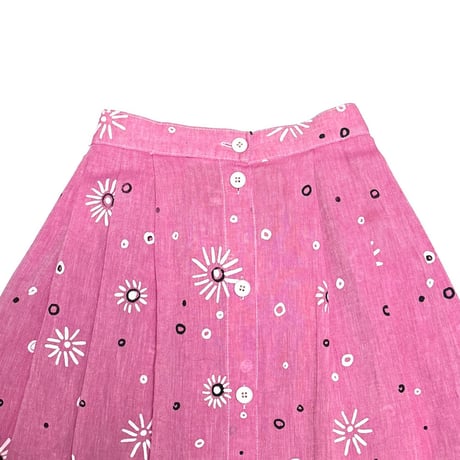 【USED】80's RODIER PARIS Bandana Print Top & Long Skirt Set