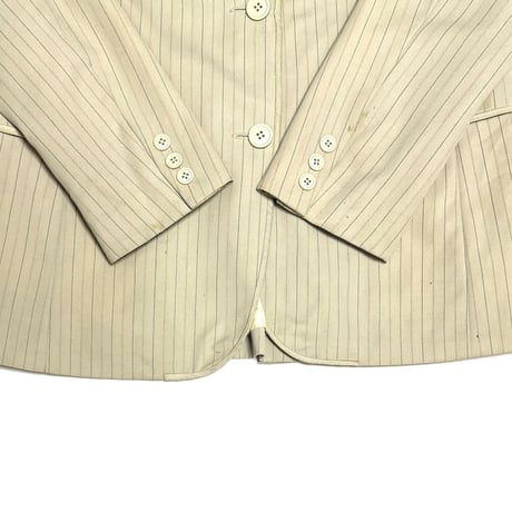 【USED】70's TED LAPIDUS Pinstripe Tailored Jacket Ivory