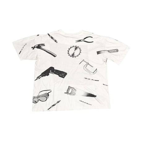 【USED】90's HOME IMPROVEMENT “BIG TOOL” All Over Print T-shirt