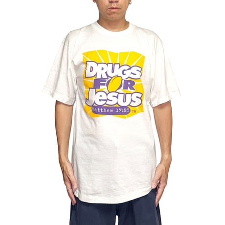 【USED】90's DRUGS FOR JESUS Double-Sided Graphic T-shirt