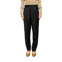 【USED】90's GIVENCHY PARIS Made in France Wool & Cashmere 2-Tuck Tapered Trousers
