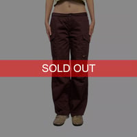 【USED】00's NIKE Herringbone Cotton Cargo Pants Bordeaux Brown