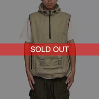 【USED】90's-00's A Sport Technical Hooded Anorak Vest Beige
