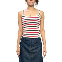 【USED】80's LACOSTE Striped Camisole Made in France