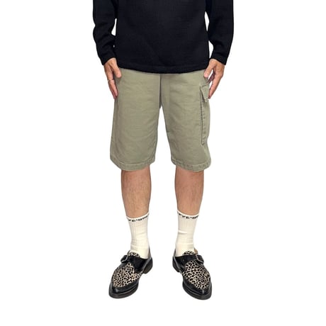 【USED】90's-00's GAP Single Cargo Pocket Cotton Shorts Olive Khaki