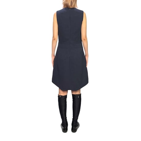 【USED】CARVEN by Guillaume Henry 2012AW Tailored Lapel Sleeveless Blazer Dress Navy