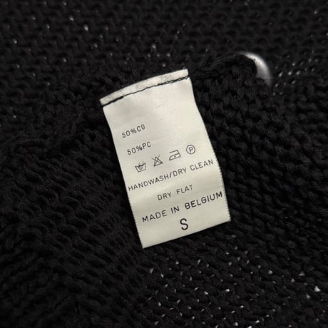 【USED】00's A.F. Vandevorst Cross-Wrap Knit Cardigan Black