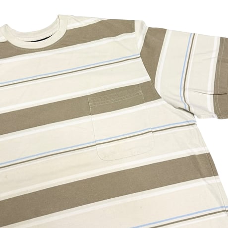 【USED】00's Puritan Multi Stripe Pocket T-shirt