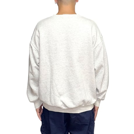 【USED】90's Robert J. May Black Labrador Retriever Art Sweatshirt Gray