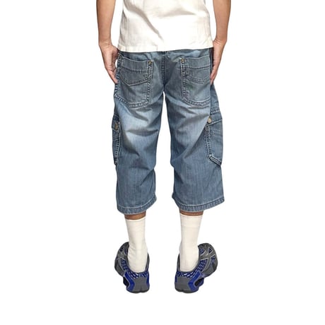 【USED】00's DIESEL Y2K Denim Cargo Shorts Made in Italy