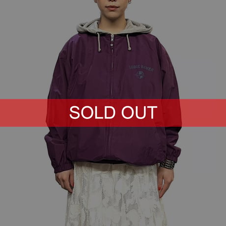 【USED】90's-00's Eddie Bauer COTTON NYLON JACKET with HOOD
