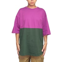 【USED】90's OLD GAP Two-Tone Docking T-shirt Made in USA