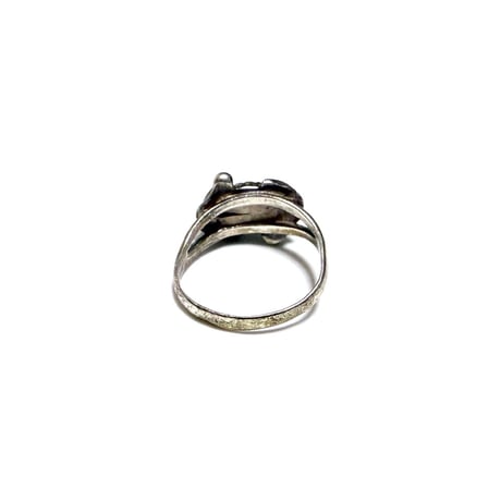 【BOOMBABA BOUTIQUE】(No.24) Sterling Leaves Turquoise Ring 925 sterling silver; turquoise
