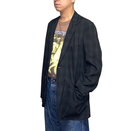 【USED】60's-70's Penney’s TOWNCRAFT Dark Plaid Tailored Jacket